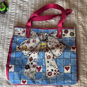 Brighton Blue and Pink Bow-Print Tote